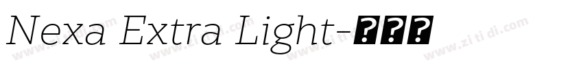 Nexa Extra Light字体转换